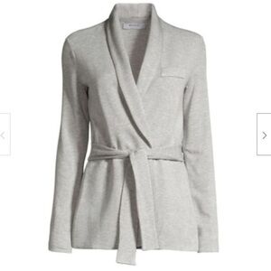 Bailey 44 J'Adore Fleece Jacket Wrap Blazer Gray Medium Belted